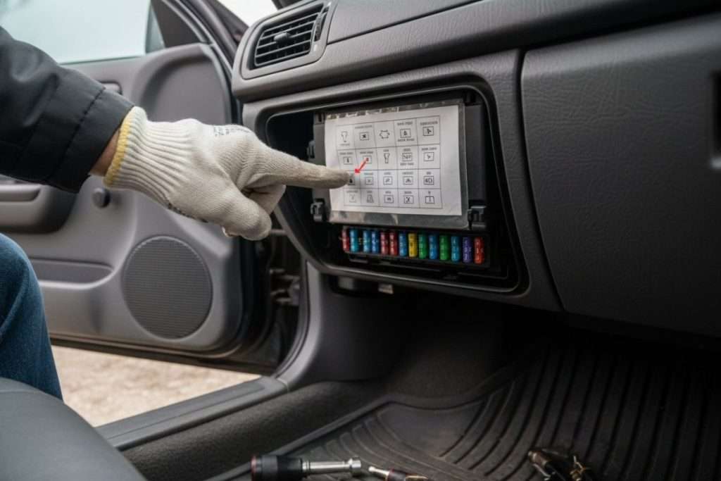 Décodez le schéma de la boîte à fusibles Dacia Sandero